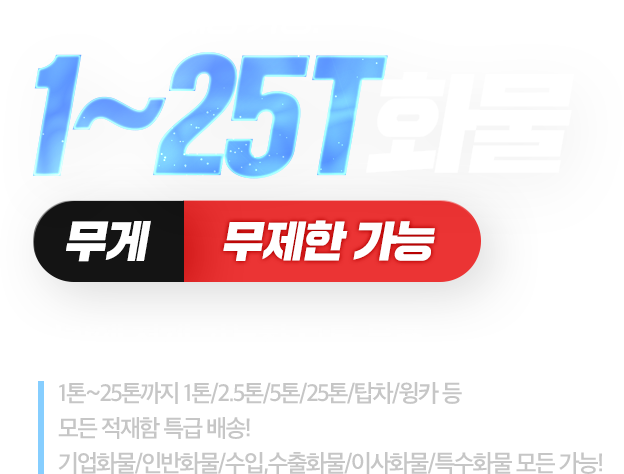 대구24시퀵 1~25톤퀵